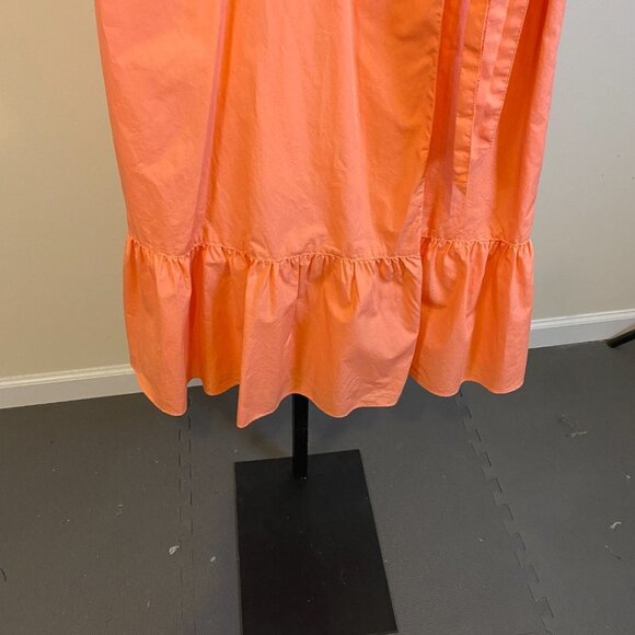 Talbots Coral Cotton Wrap Midi Dress - Picture 9 of 11